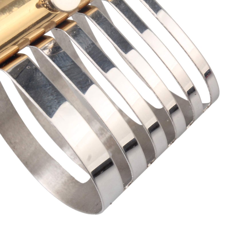 Mxfans Twin Screws Adjustment Alto Saxophone Mouthpiece Sax Ligature Silver for Plastic Mouthpieces - Image 5